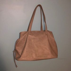 Leather gray purse- lots of room